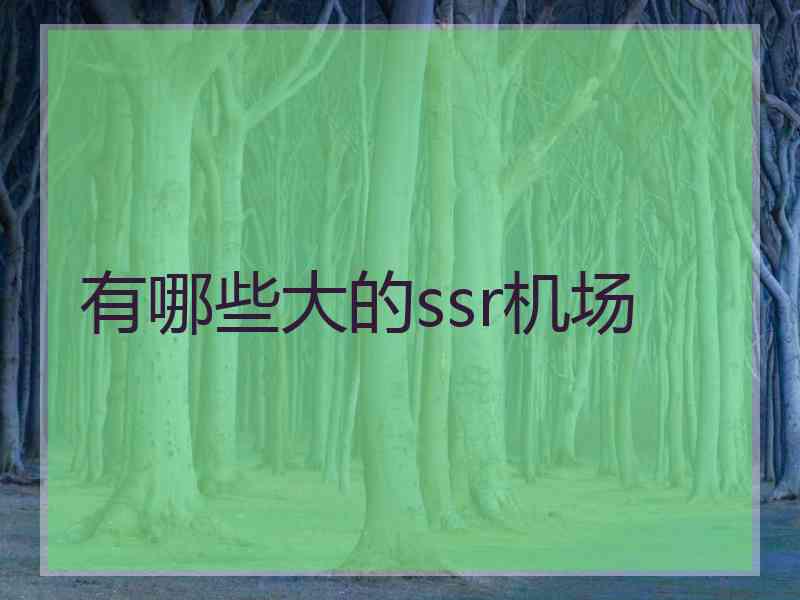 有哪些大的ssr机场