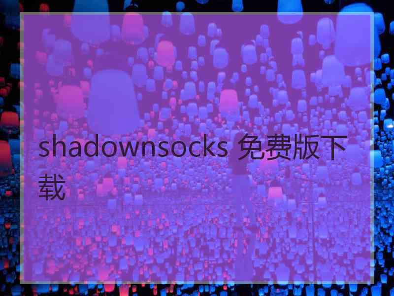 shadownsocks 免费版下载