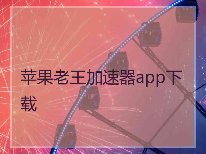 苹果老王加速器app下载