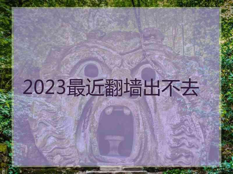 2023最近翻墙出不去