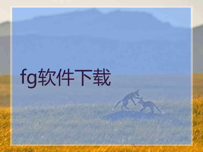 fg软件下载