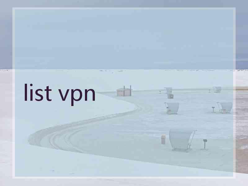 list vpn