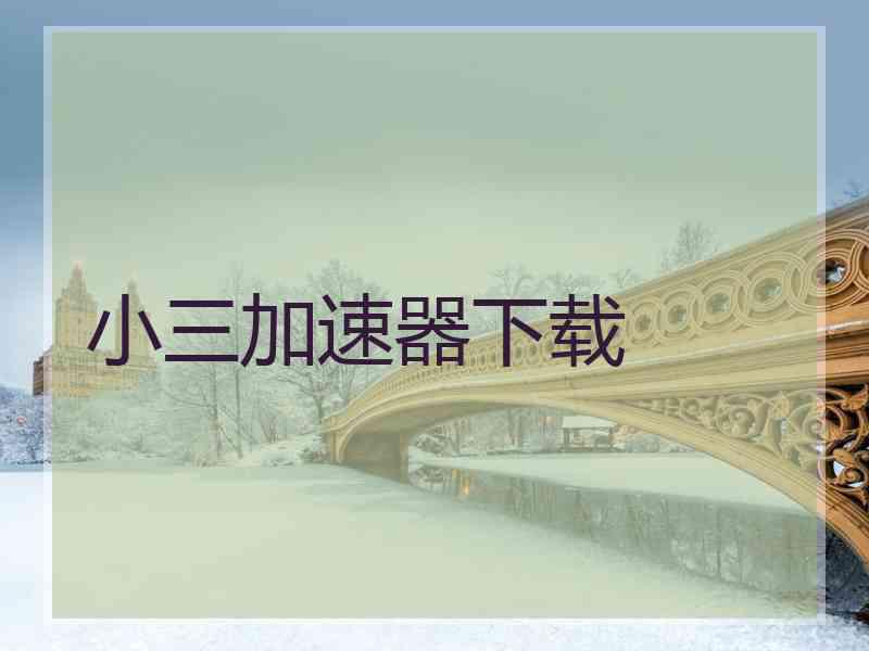 小三加速器下载