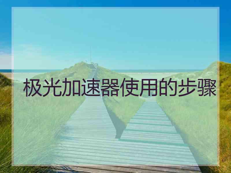 极光加速器使用的步骤