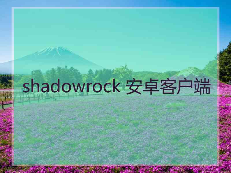 shadowrock 安卓客户端