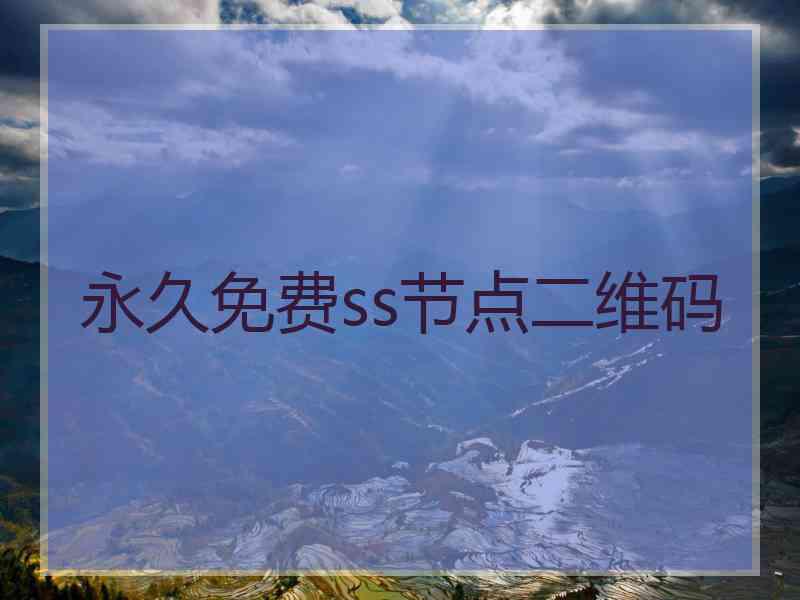 永久免费ss节点二维码