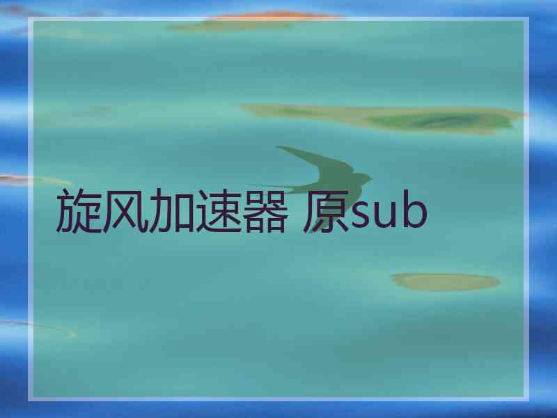 旋风加速器 原sub