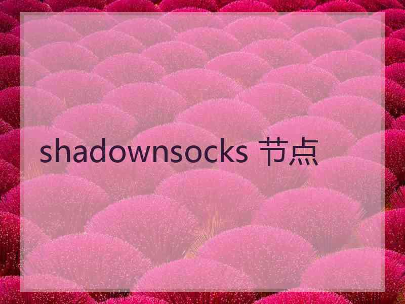 shadownsocks 节点