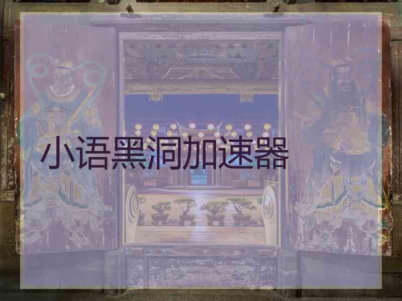 小语黑洞加速器