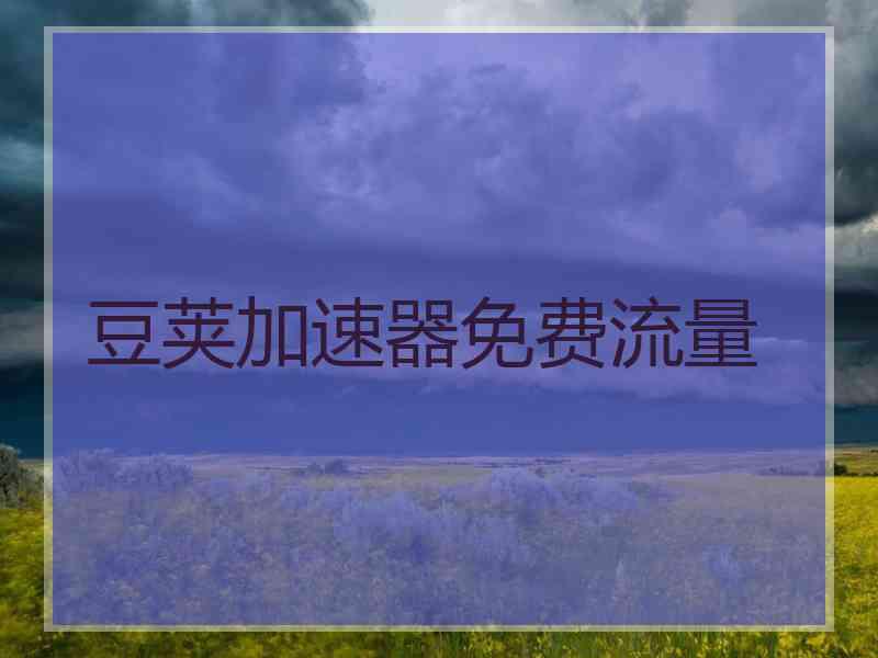 豆荚加速器免费流量
