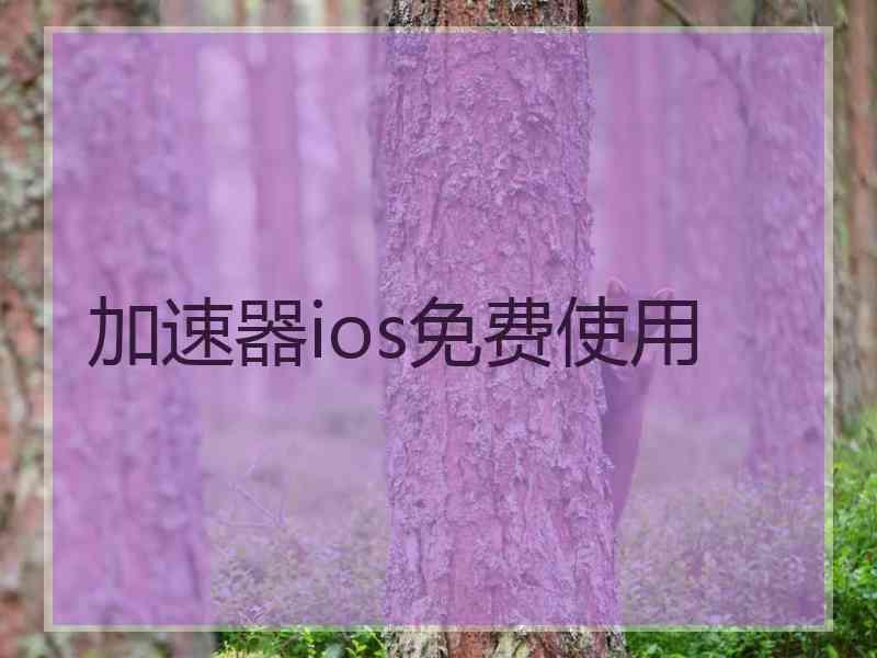 加速器ios免费使用