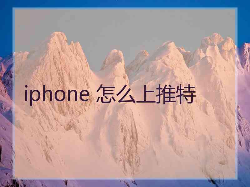 iphone 怎么上推特