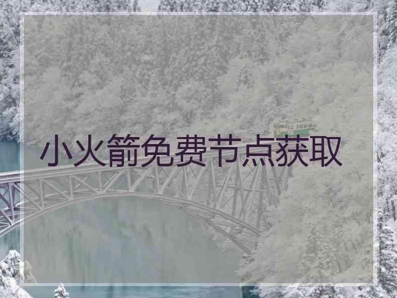 小火箭免费节点获取