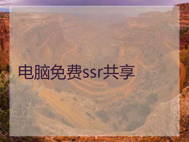 电脑免费ssr共享