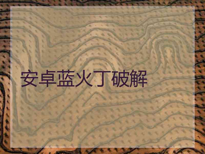 安卓蓝火丁破解