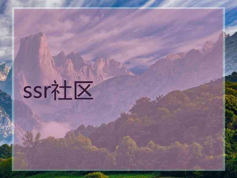 ssr社区