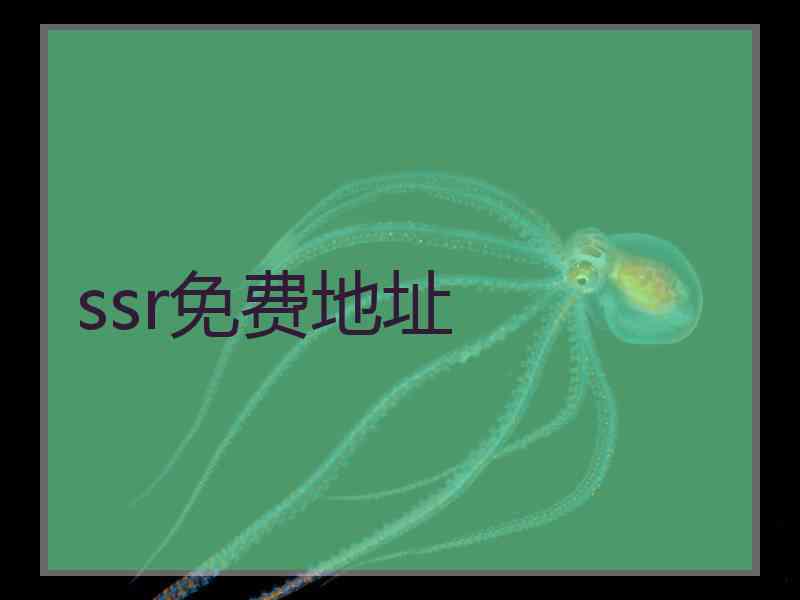 ssr免费地址