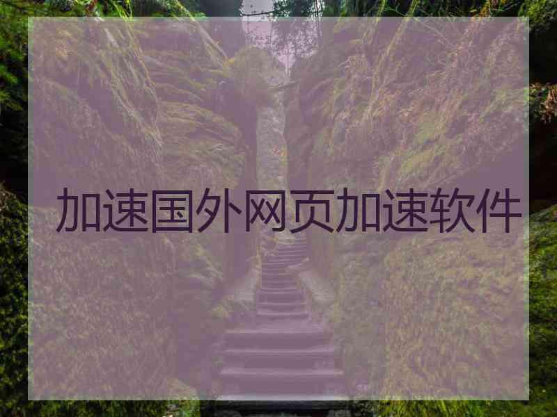 加速国外网页加速软件
